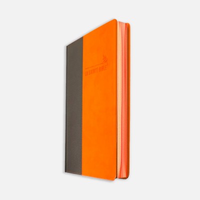 Bible Segond 1880, confort, duo orange/gris