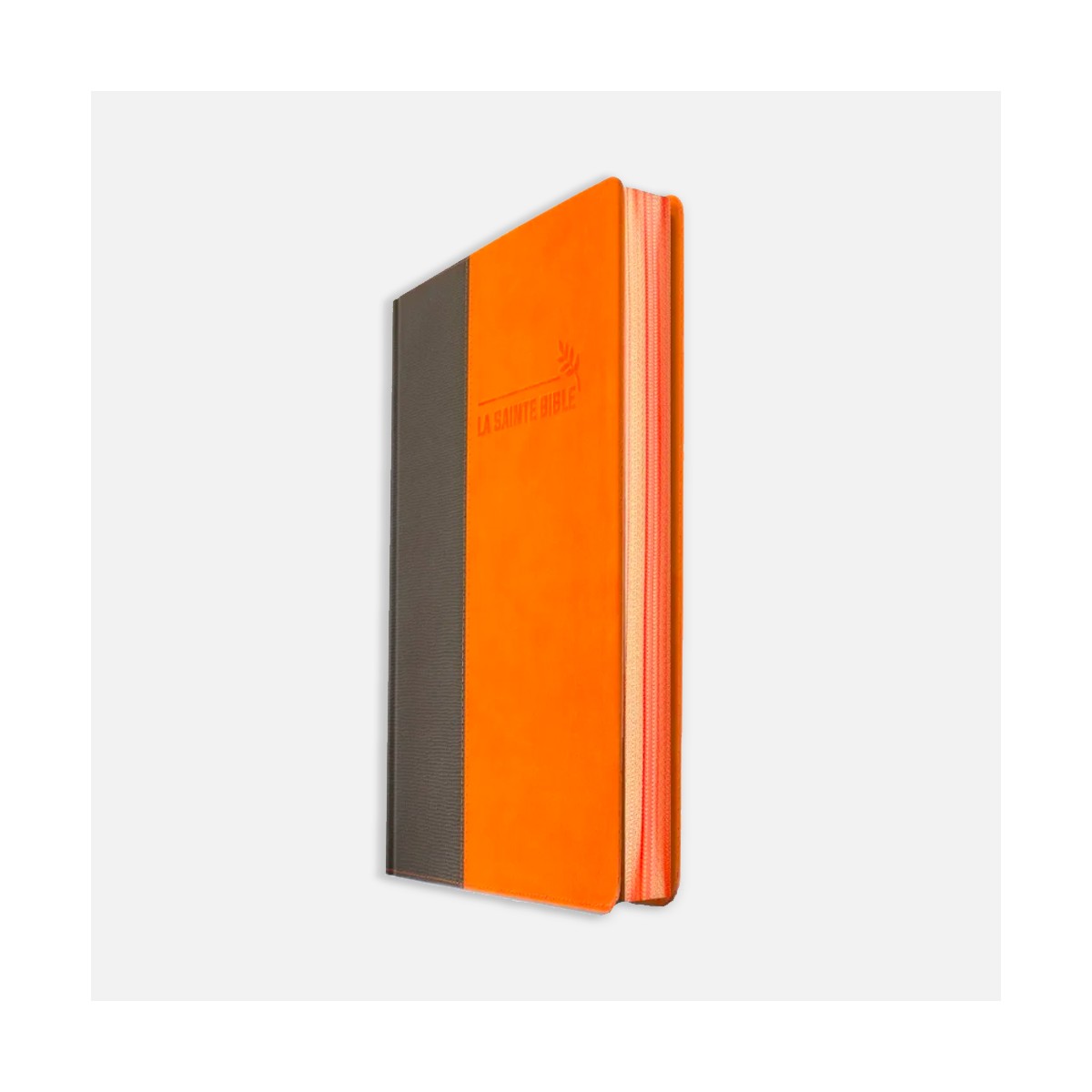 Bible Segond 1880, confort, duo orange/gris