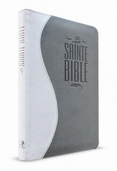 Esaie 55, Bible souple similicuir Duo blanc et gris, fermeture éclair