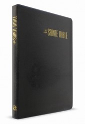 Esaie 55, Bible Grand Format, texte confort, souple Lézard noir, fermeture Éclair